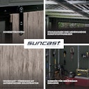 Vorschaubild Suncast Kunststoff-Gerätehaus Modernist mit Schiebetür – stahlverstärkt (Woodland)