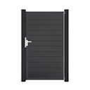 Vorschaubild GroJa BasicLine Schmal Einzeltor Rahmen Aluminium Anthrazitgrau 1000 x 1800 mm