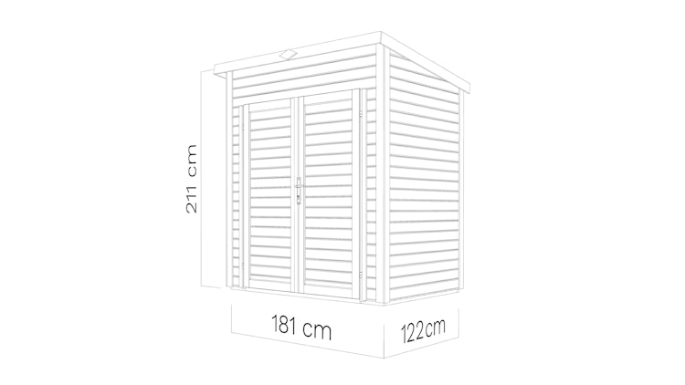 Bertilo Gerätehaus Timmo 1 - 19 mm