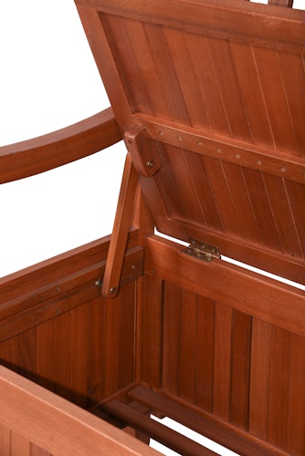 Garden Pleasure Bank mit Staufach HOUSTON, Eukalyptus geölt