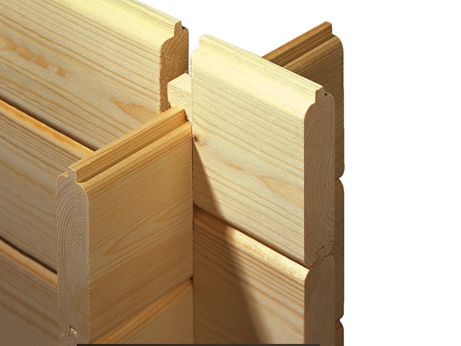 Weka 28 mm Gartenhaus 111 mit Vordach (60 cm)