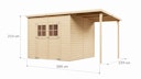 Vorschaubild Bertilo Element-Gartenhaus Alster 4 Plus XL natural - 19 mm