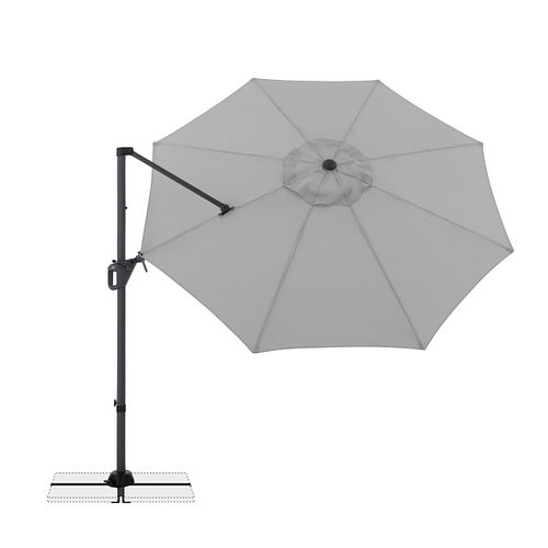 doppler Pendelschirm LIFE 310 Side, Aluminium Anthrazit / 100 % Polyester 180 g/m² 