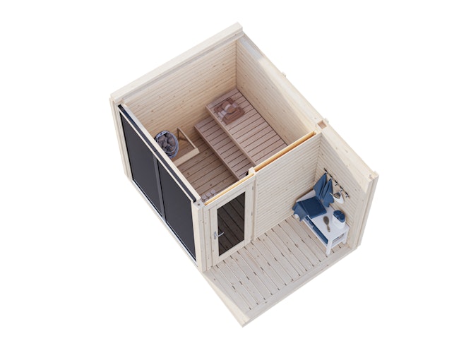 Palmako Saunahaus Sarah 3,8 + 2,1 m² - 16 mm