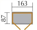 Vorschaubild Weka 14 mm Garten- und Terrassenschrank 351/357 mit Satteldach