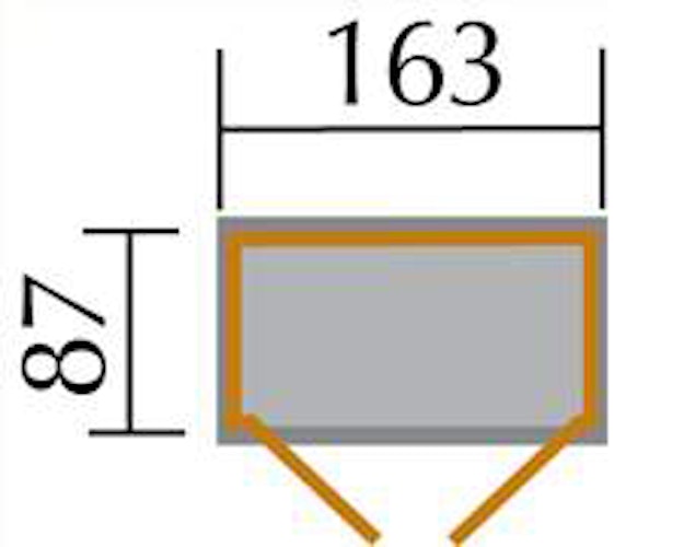 Weka 14 mm Garten- und Terrassenschrank 351/357 mit Satteldach
