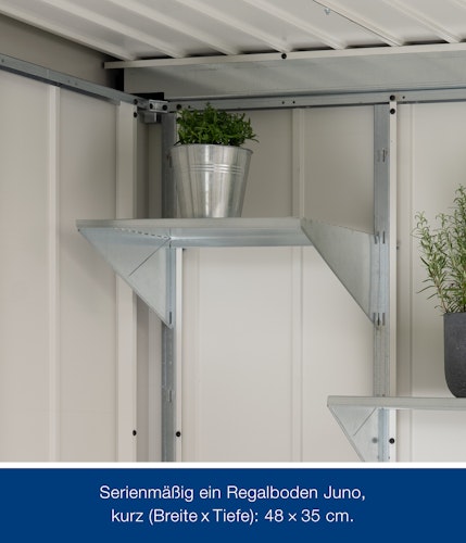 Hörmann Metall-Gerätehaus Juno JPD mit Pultdach