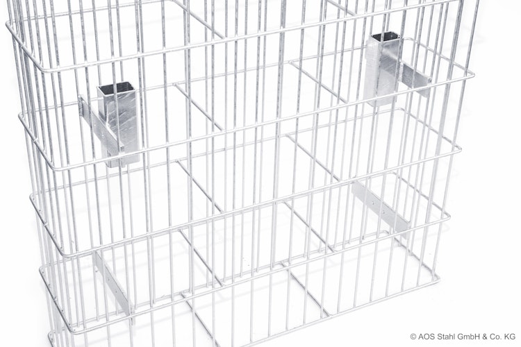 dz Gabionen-Korb JUMBO 1000 inklusive Pfosten zum Einbetonieren