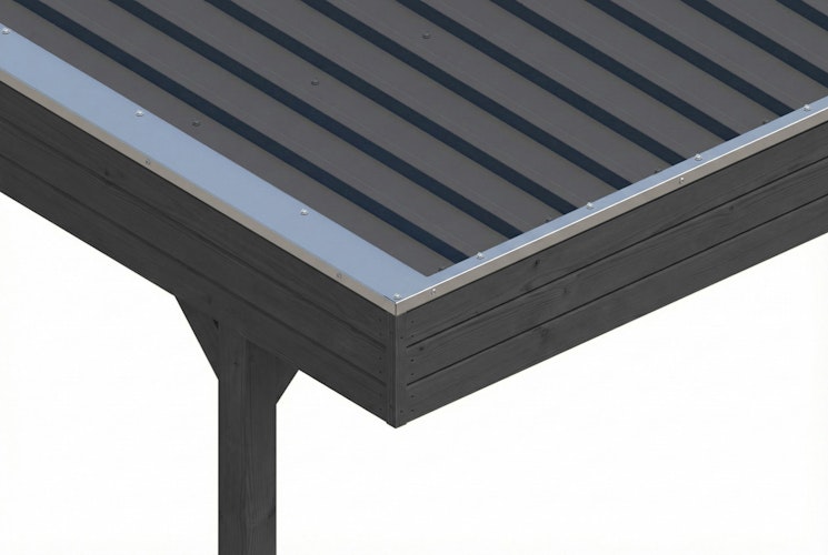 Skan Holz Doppelcarport Friesland 546x555 cm - 1 Einfahrtsbogen Set G