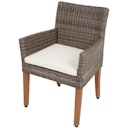 Vorschaubild Garden Pleasure Esstisch-Set PALA, Tisch + 6 Stühle, Akazie / Polyrattan / Kissen 100 % Polyester