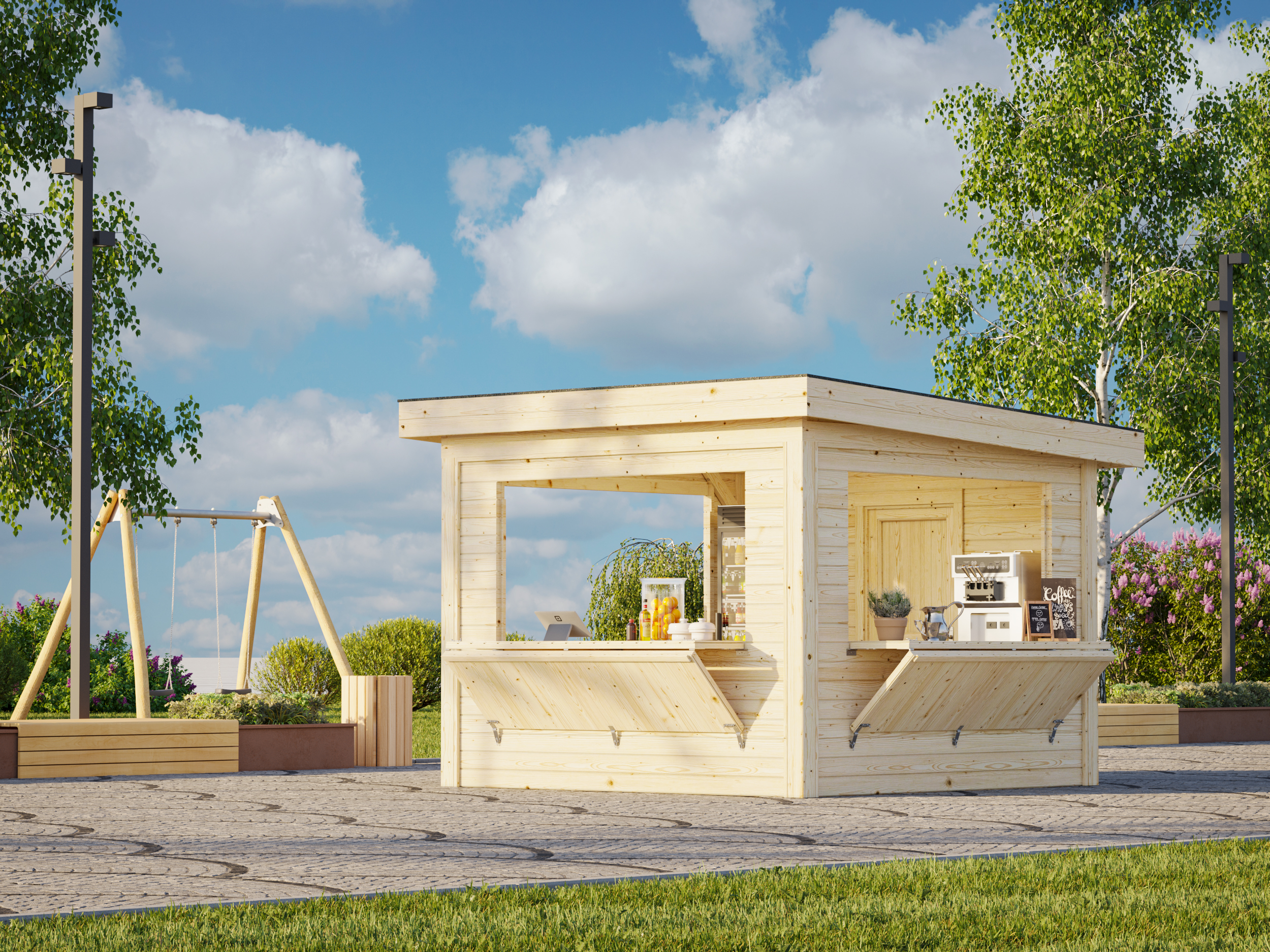 Palmako Marktstand Connect Lenna 8,3 m² SET 306