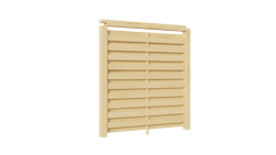 Weka Carport Seitenwand für Einzel- und Doppelcarport mit Dachbegrünung - naturbelassen