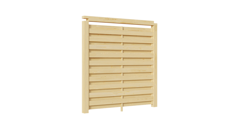 Weka Carport Seitenwand für Einzel- und Doppelcarport mit Dachbegrünung - naturbelassen