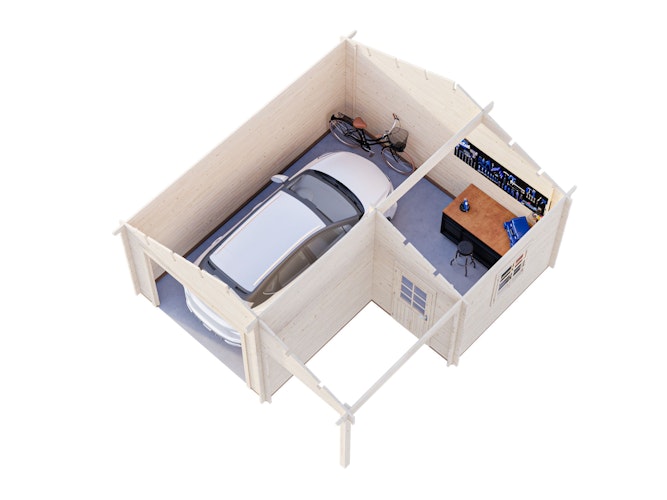 Palmako Garage Roger 21,9+5,2 m² - 44 mm - ohne Tor