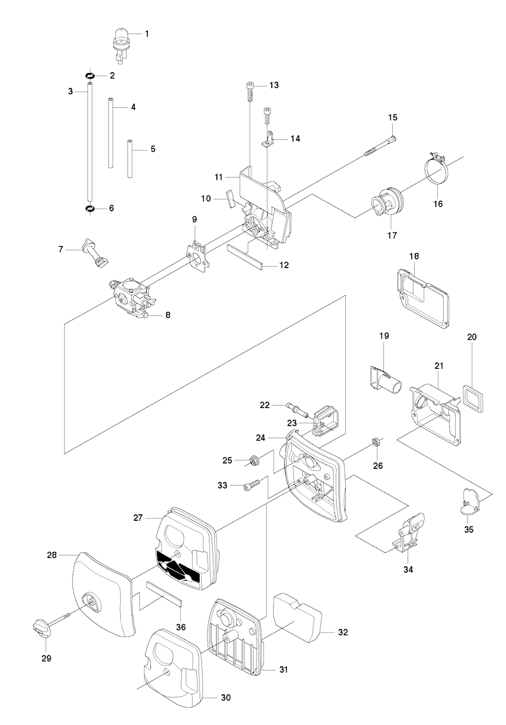Explosionszeichnung Ersatzteile