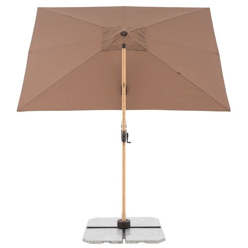 doppler Pendelschirm ALU WOOD 300 x 220, Aluminium Esche-Optik / 100 % Polyester 180 g/m²