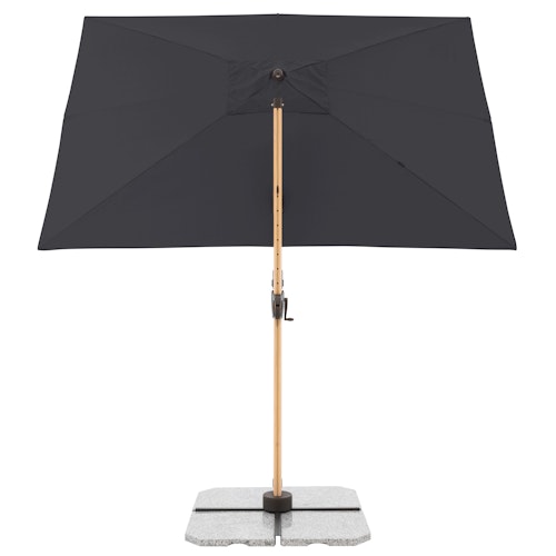 doppler Pendelschirm ALU WOOD 300 x 220, Aluminium Esche-Optik / 100 % Polyester 180 g/m²