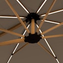 Vorschaubild doppler Pendelschirm ALU WOOD 400 x 300 LED, Aluminium Esche-Optik / 100 % Polyester 180 g/m²