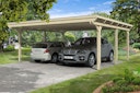 Vorschaubild Skan Holz Emsland - Flachdach Doppelcarport aus Leimholz Breite 613 cm