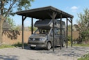 Vorschaubild Skan Holz Friesland - Flachdach Caravan-Carport aus Nadelholz Breite 402 cm