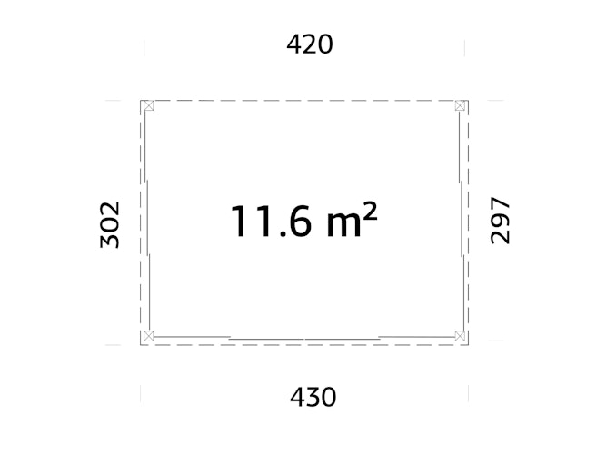 Palmako Glashaus Lumi 11,6 m² (Wintergartenanbau) - Slide Plus