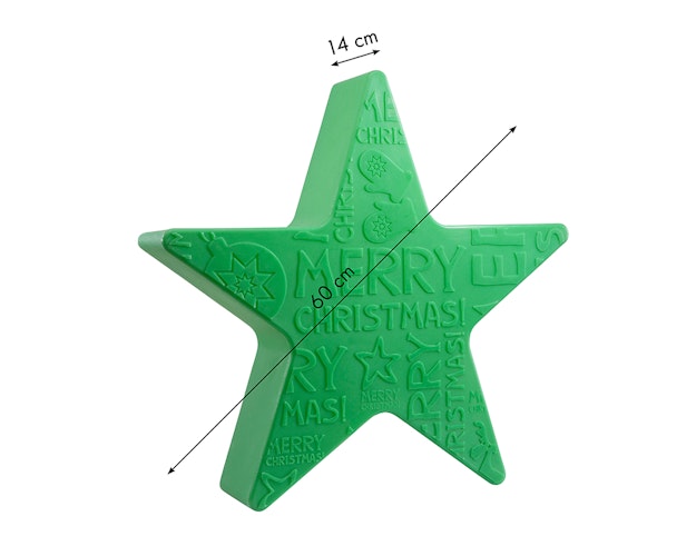 8 seasons design LED-Dekoleuchte Shining Star 'Merry Christmas' Ø 60 cm (WW), verschiedene Farben