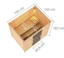 Vorschaubild Karibu Woodfeeling Sauna Selena - 38 mm Massivholz Aktionssauna inkl. gratis Sauna-Zubehörset im Wert von 234,94 €
