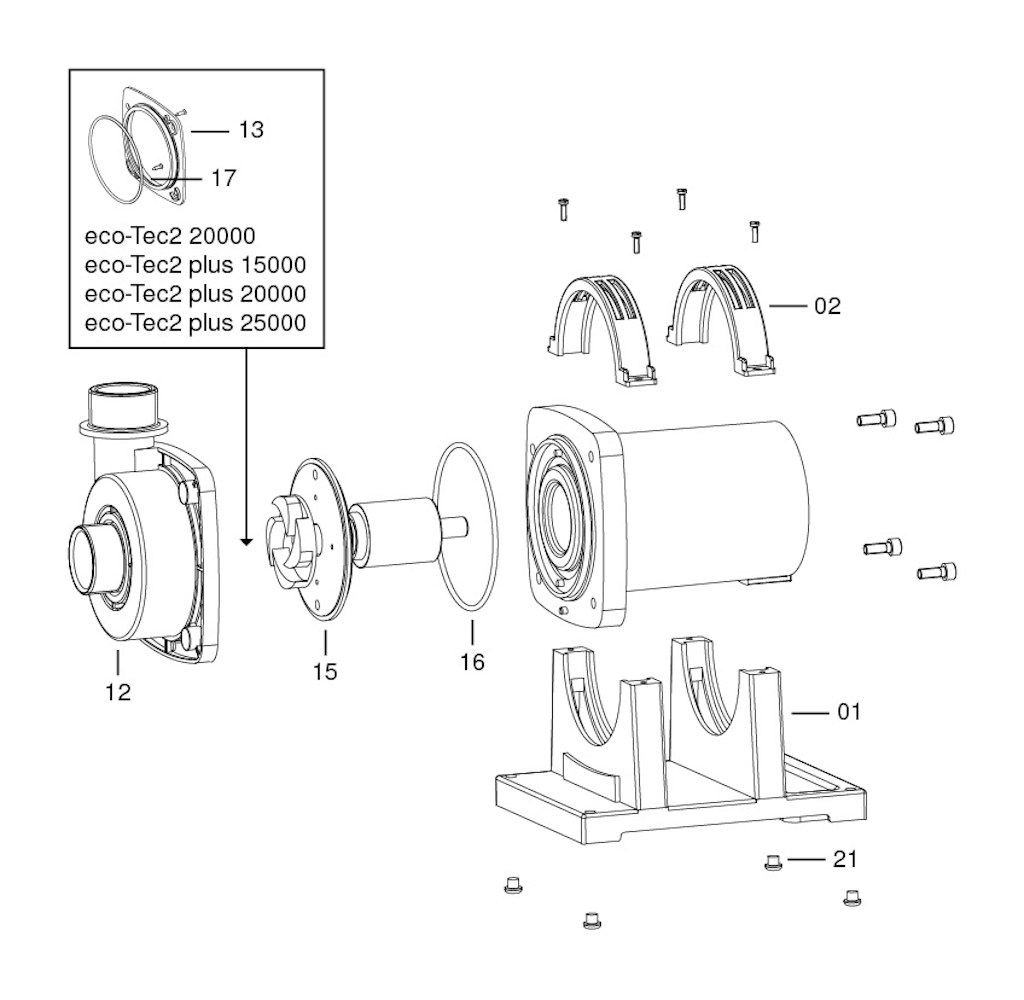 Explosionszeichnung Ersatzteile