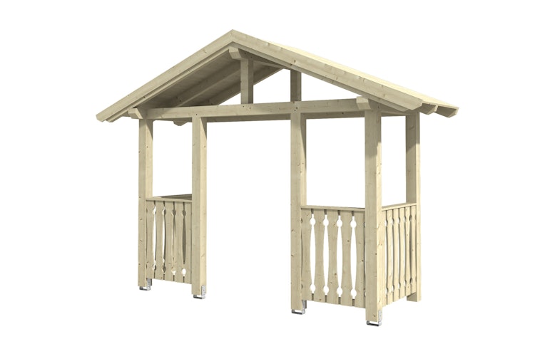 Skan Holz Satteldach Vordach Doppeltür Stralsund