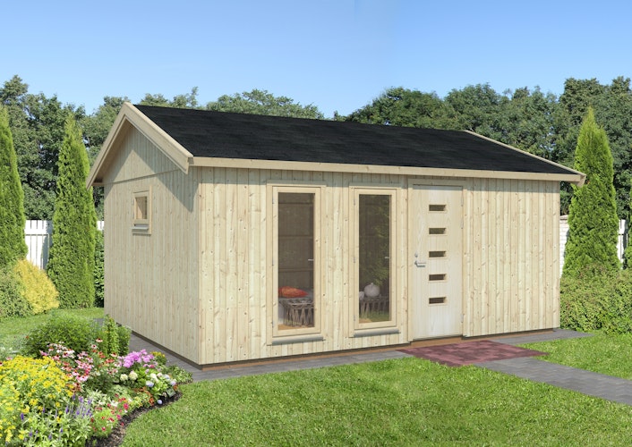 Palmako Nordic+ Gartenhaus Charlotte 21,5 m² - 160 mm