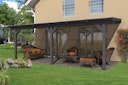 Vorschaubild Skan Holz Terrassenüberdachung Andria aus Leimholz mit Mittelpfosten Breite 648 cm