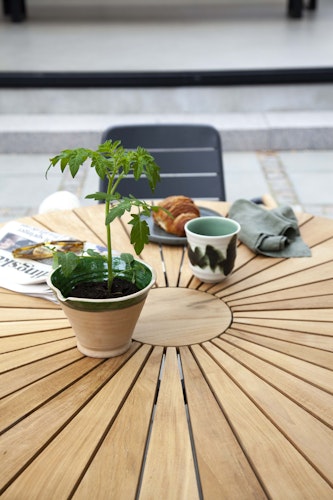 Cinas Klapptisch ELLEN, Aluminium / Teak