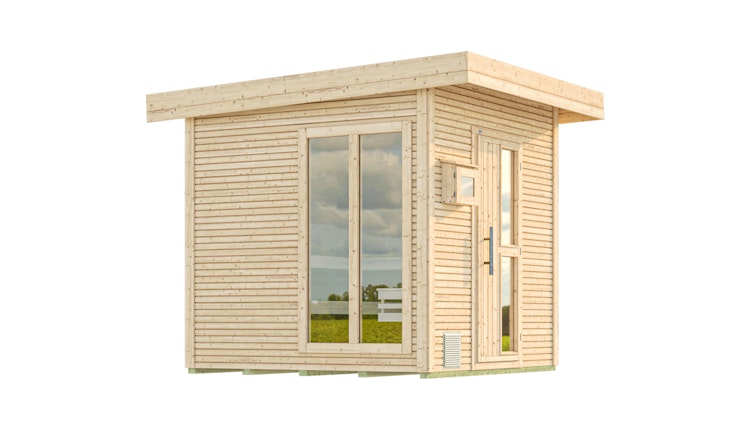 Weka Blockbohlen Saunahaus Kuopio - 45 mm Blockbohlen