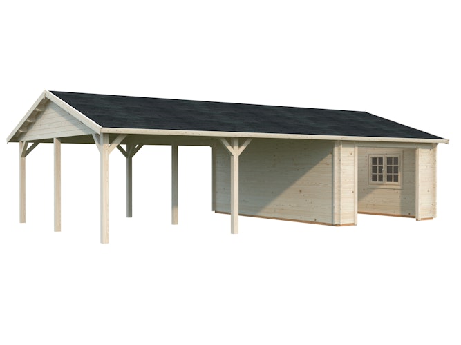 Palmako Garage Roger 19,0 + 33,2 m² - 44 mm - ohne Tor