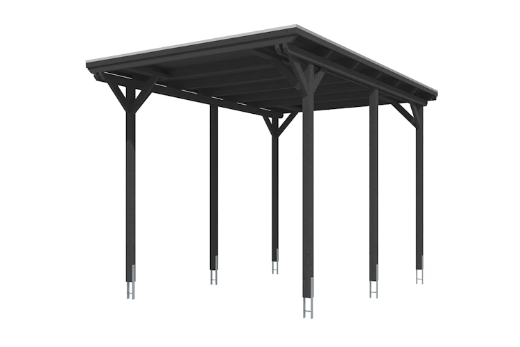 Skan Holz Caravan-Carport Emsland 404x604 cm mit erhöhter Einfahrt