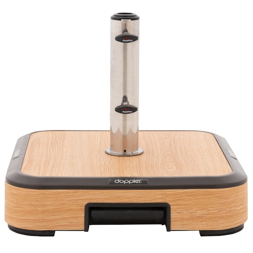 doppler Trolley Sockel AluWood 50 kg, Beton / Aluminium Holzoptik