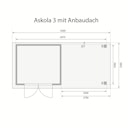 Vorschaubild Karibu Woodfeeling Gartenhaus Askola 2/3/3,5/4/5 m. 275 cm Schleppdach/Seiten- und Rückwand
