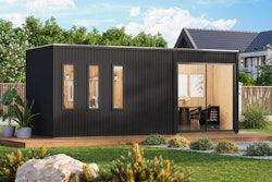 Karibu Design Gartenhaus Home Office Studio 3 Blackline - 73 mm