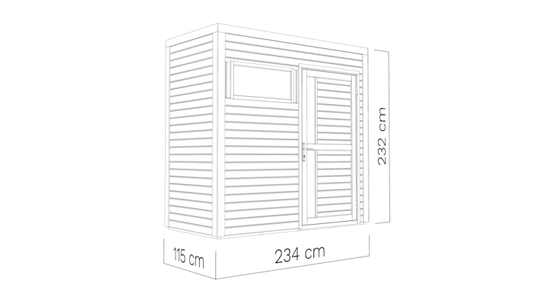 Bertilo Gartenhaus Cubus 1 - 19 mm