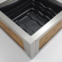 Vorschaubild BambusBASIS Terrassenteich Edelstahl mit verschiedenen Bambusfüllungen