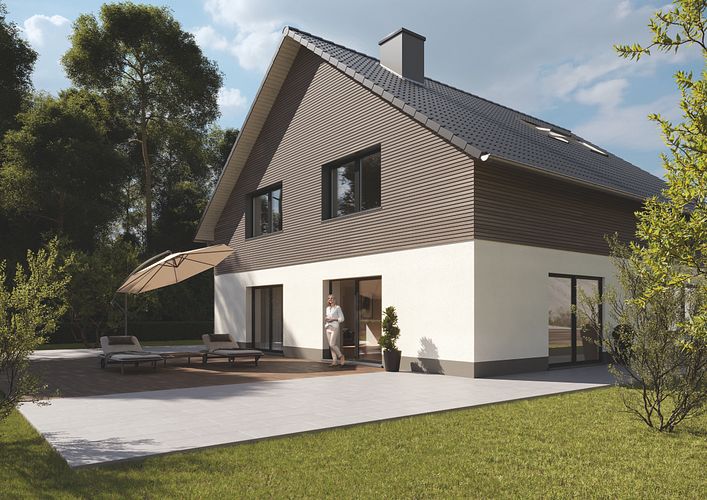 OSMO Fassade Rautenprofil BLACK STRIPE Nordische Fichte hobelfallend riffelgesägt Patina 905 - 21 x 96 mm VE 4 Stk.