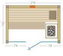 Vorschaubild Infraworld Sauna Gracil Complete 142 - 75 mm Multifunktionssauna inkl. 5-teiligem gratis Zubehörset