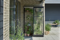 Halls Gewächshaus Qube Lean-to -1,27 x 0,65 m - 0,8 m² (Gr. 1), 3 mm Sicherheitsglas