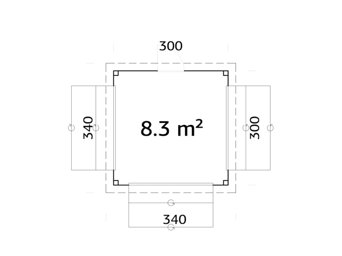 Palmako Marktstand Connect Lenna 8,3 m² SET 306