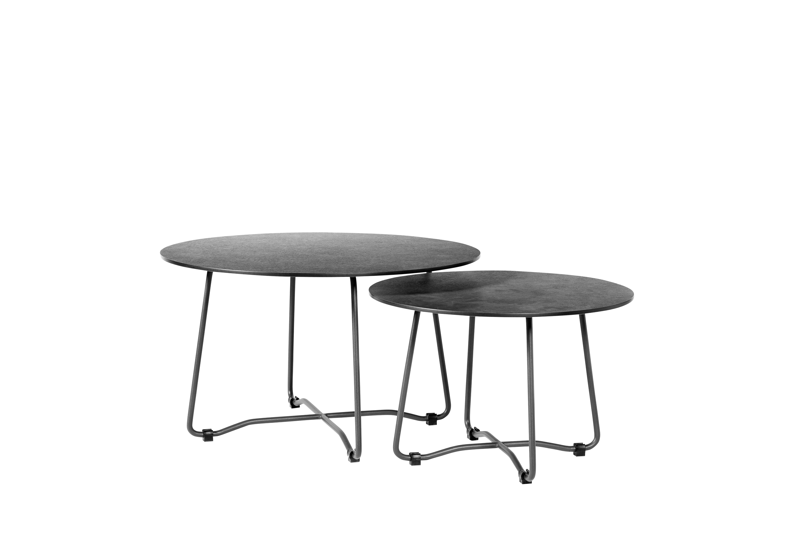 Diamond Garden Loungetisch BRISTOL, Edelstahl Dunkelgrau / HPL Granit Dunkel