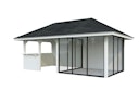 Vorschaubild Palmako Pavillon Bianca 16,6 m² Set 508 Slide Plus mit Isolierglas-Schiebetüren