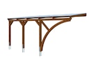 Vorschaubild Skan Holz Wandanbau-Carport Eifel mit Einfahrtsbogen 300 x 541 cm