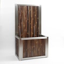 Vorschaubild BambusBASIS Hochbeet mit Sichtschutz Profile Edelstahl