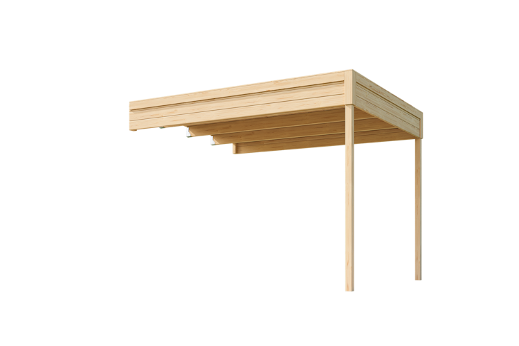 Weka Anbaudach für Gartenhaus Batu 3 - 150 oder 300 cm Breite