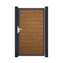 Vorschaubild GroJa BasicLine Schmal Einzeltor Rahmen Aluminium Anthrazitgrau 1000 x 1800 mm